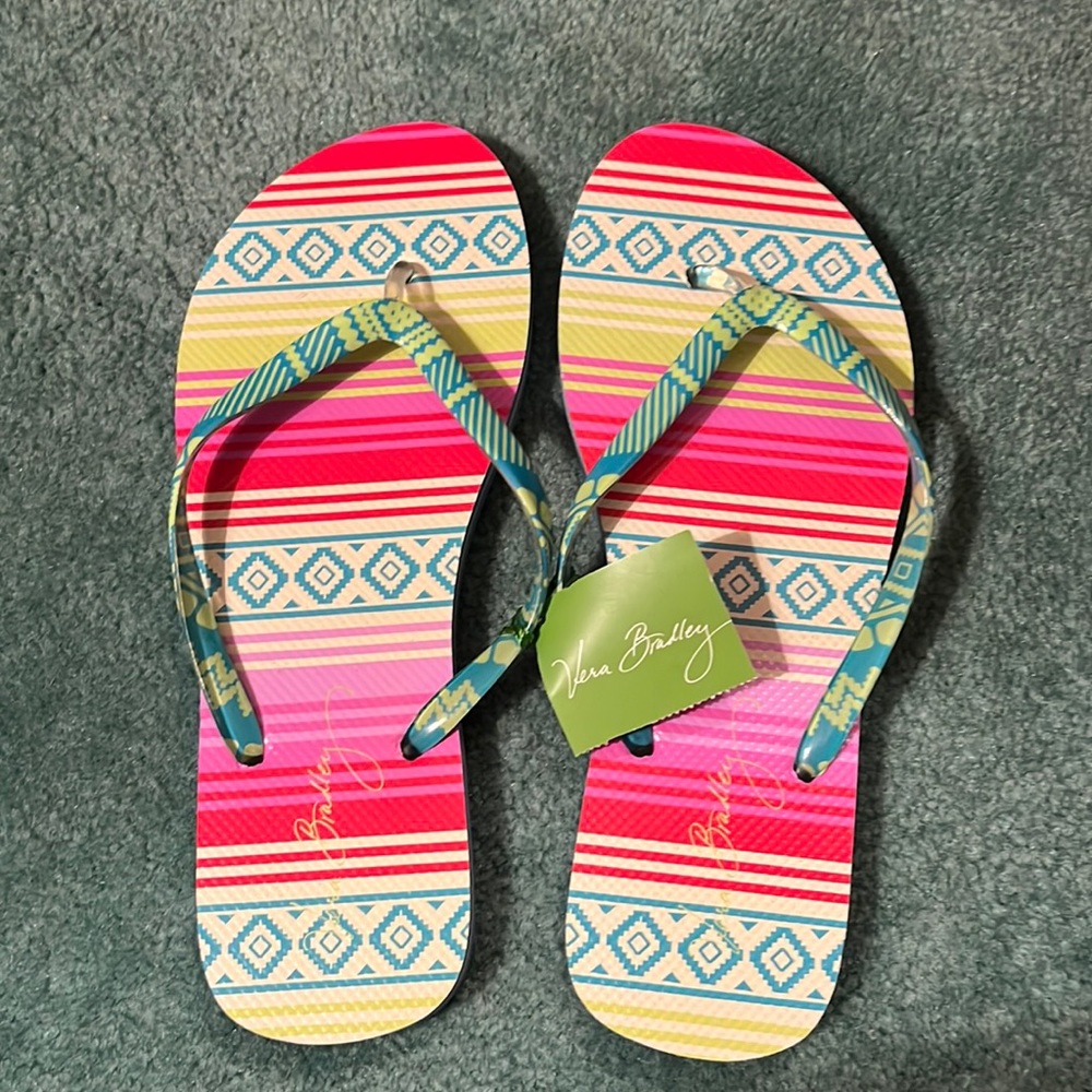 Vera Bradley Flip Flops (large) Serape Paradise